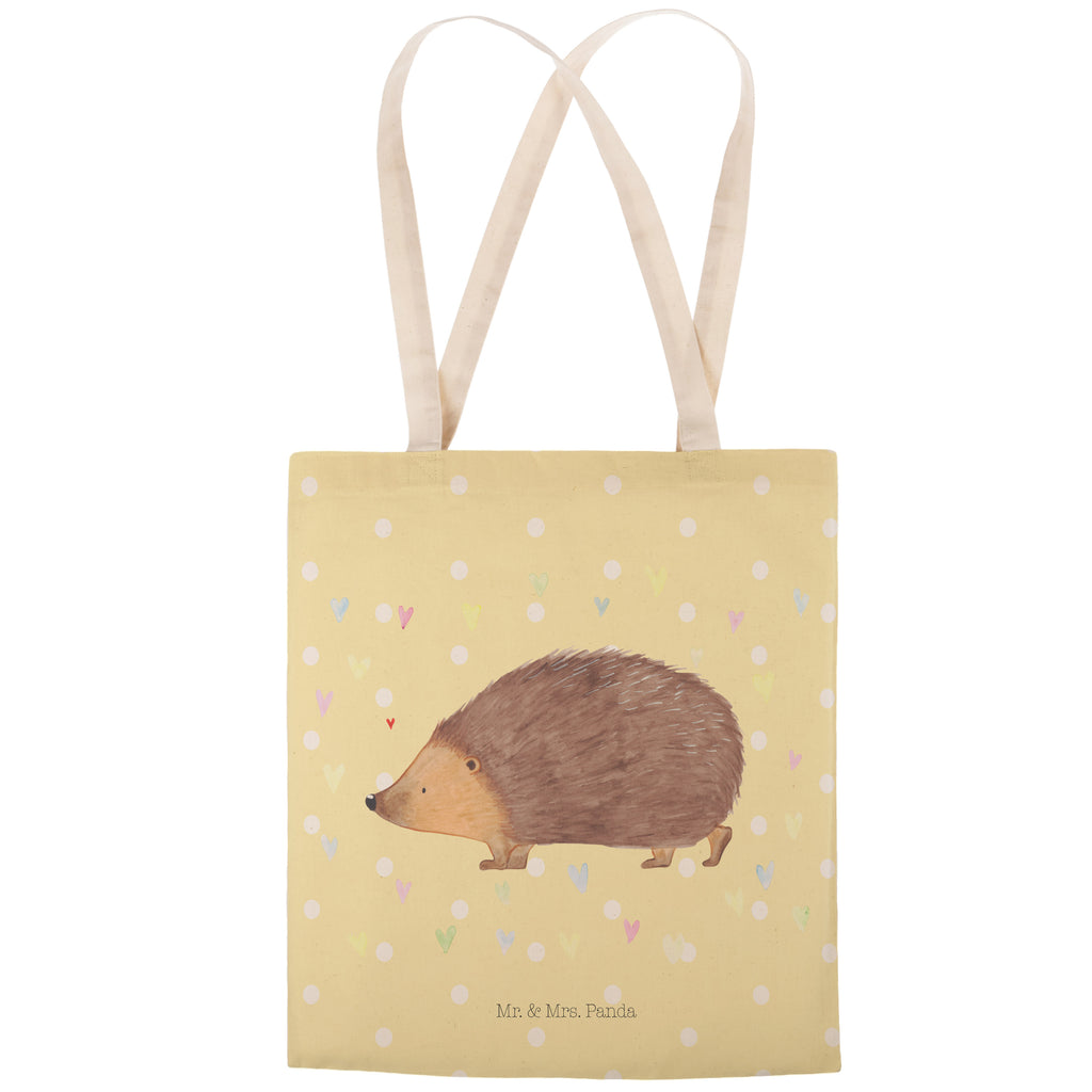 Einkaufstasche Igel Herzen Tragetasche, Tasche, Beutel, Stofftasche, Baumwolltasche, Umhängetasche, Shopper, Tiermotive, Gute Laune, lustige Sprüche, Tiere, Liebe, Herz, Herzen, Igel, Vertrauen, Kuss, Leben