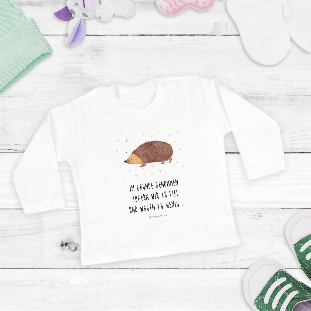 6-12 Monate Baby Longsleeve Igel Herzen Mädchen, Jungen, Baby, Longsleeve, Langarm, Bio, Kleidung, uni, Langarmshirt, Tiermotive, Gute Laune, lustige Sprüche, Tiere, Liebe, Herz, Herzen, Igel, Vertrauen, Kuss, Leben