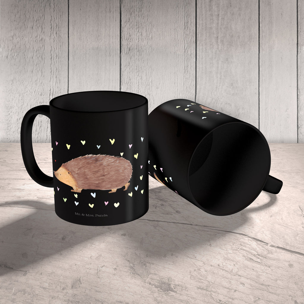 Tasse Igel Herzen Liebe, Herz, Herzen, Igel, Vertrauen, Kuss, Leben Becher, Kaffeetasse, Kaffeebecher, Tee, Frühstück, Büro  süße Tiermotive, gute Laune, lustige Sprüche, Tiere