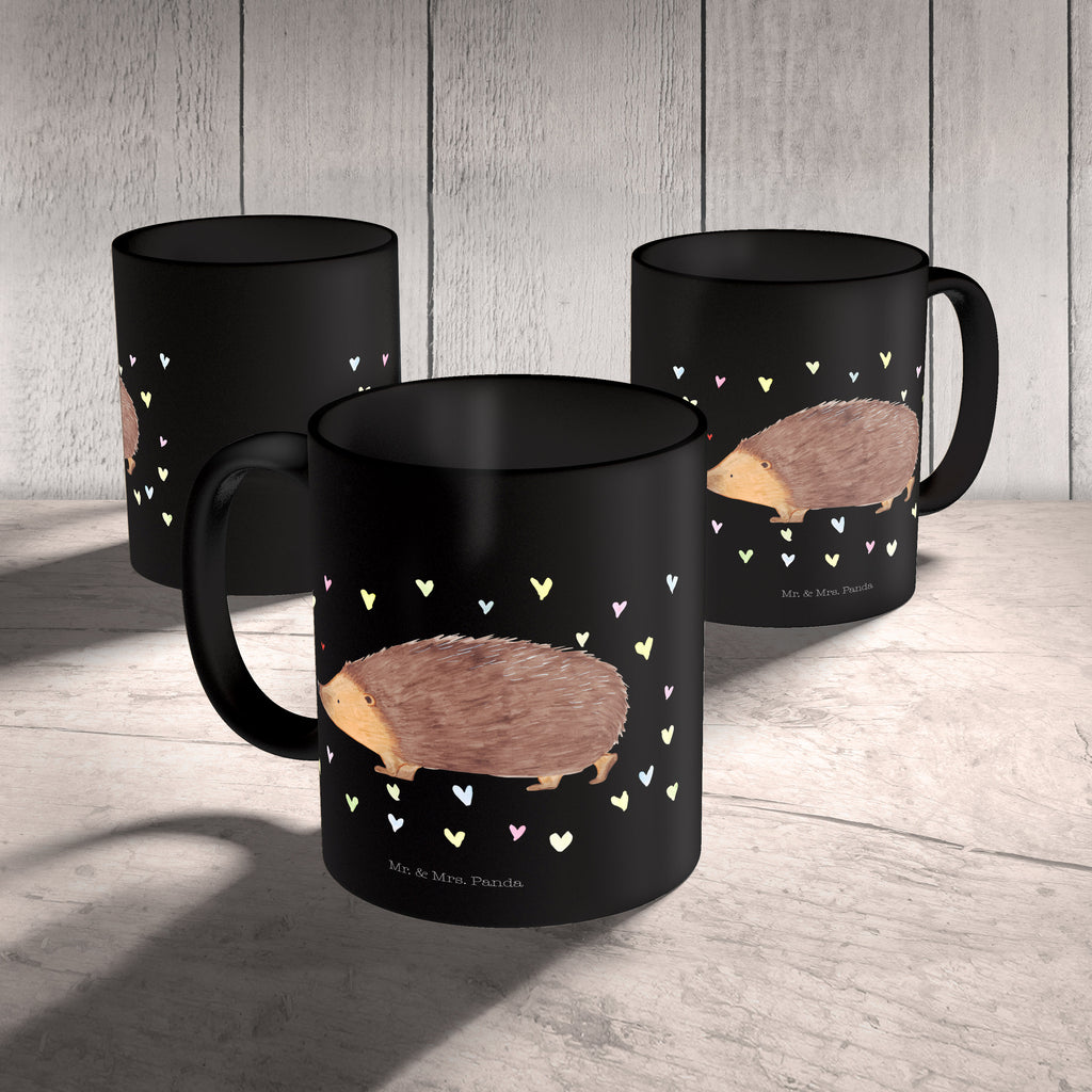 Tasse Igel Herzen Liebe, Herz, Herzen, Igel, Vertrauen, Kuss, Leben Becher, Kaffeetasse, Kaffeebecher, Tee, Frühstück, Büro  süße Tiermotive, gute Laune, lustige Sprüche, Tiere