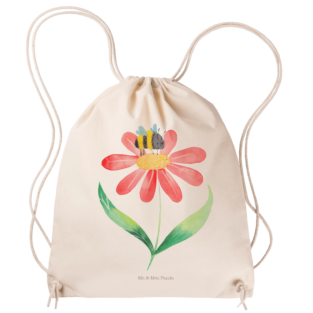 Sportbeutel Hummel Blume Turnbeutel, Beutel, Sporttasche, Tasche, Stoffbeutel, Tiermotive, Gute Laune, lustige Sprüche, Tiere, Hummel, Blume, Wespe, Flauschig, Natur, Feld, Hummeln, Biene