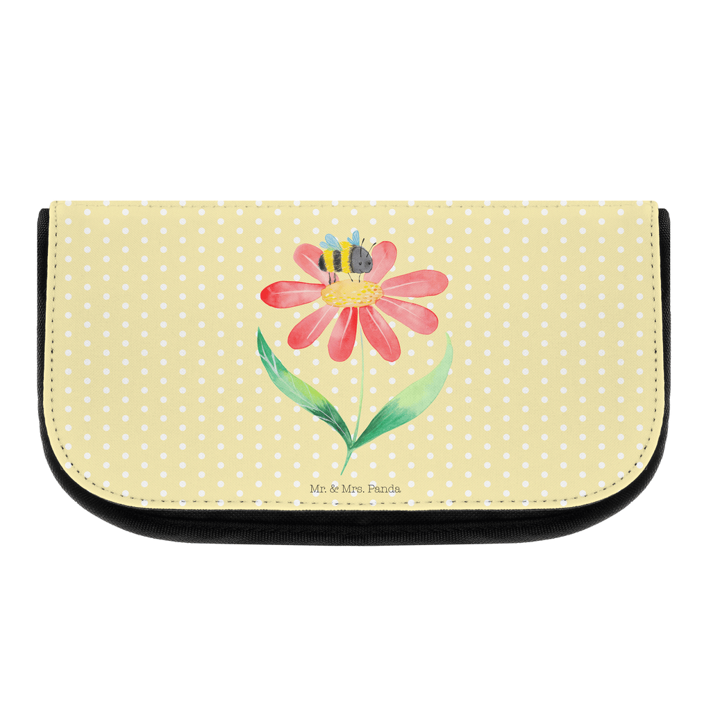 Kosmetiktasche Hummel Blume Kosmetikbeutel, Kulturtasche, Kulturbeutel, Schminktasche, Make-Up Tasche, Tiermotive, Gute Laune, lustige Sprüche, Tiere, Hummel, Blume, Wespe, Flauschig, Natur, Feld, Hummeln, Biene