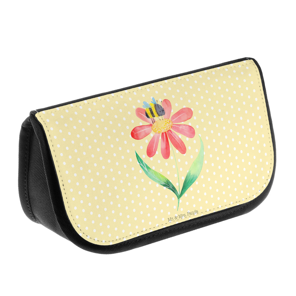 Kosmetiktasche Hummel Blume Kosmetikbeutel, Kulturtasche, Kulturbeutel, Schminktasche, Make-Up Tasche, Tiermotive, Gute Laune, lustige Sprüche, Tiere, Hummel, Blume, Wespe, Flauschig, Natur, Feld, Hummeln, Biene