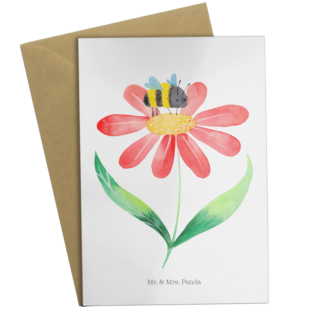 Grußkarte Hummel Blume Klappkarte, Einladungskarte, Glückwunschkarte, Hochzeitskarte, Geburtstagskarte, Karte, Tiermotive, Gute Laune, lustige Sprüche, Tiere, Hummel, Blume, Wespe, Flauschig, Natur, Feld, Hummeln, Biene