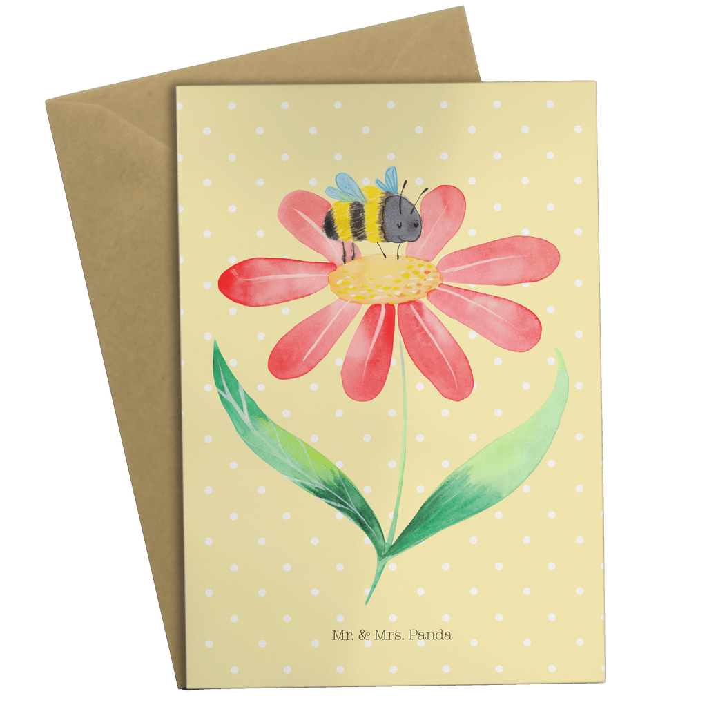 Grußkarte Hummel Blume Klappkarte, Einladungskarte, Glückwunschkarte, Hochzeitskarte, Geburtstagskarte, Karte, Tiermotive, Gute Laune, lustige Sprüche, Tiere, Hummel, Blume, Wespe, Flauschig, Natur, Feld, Hummeln, Biene