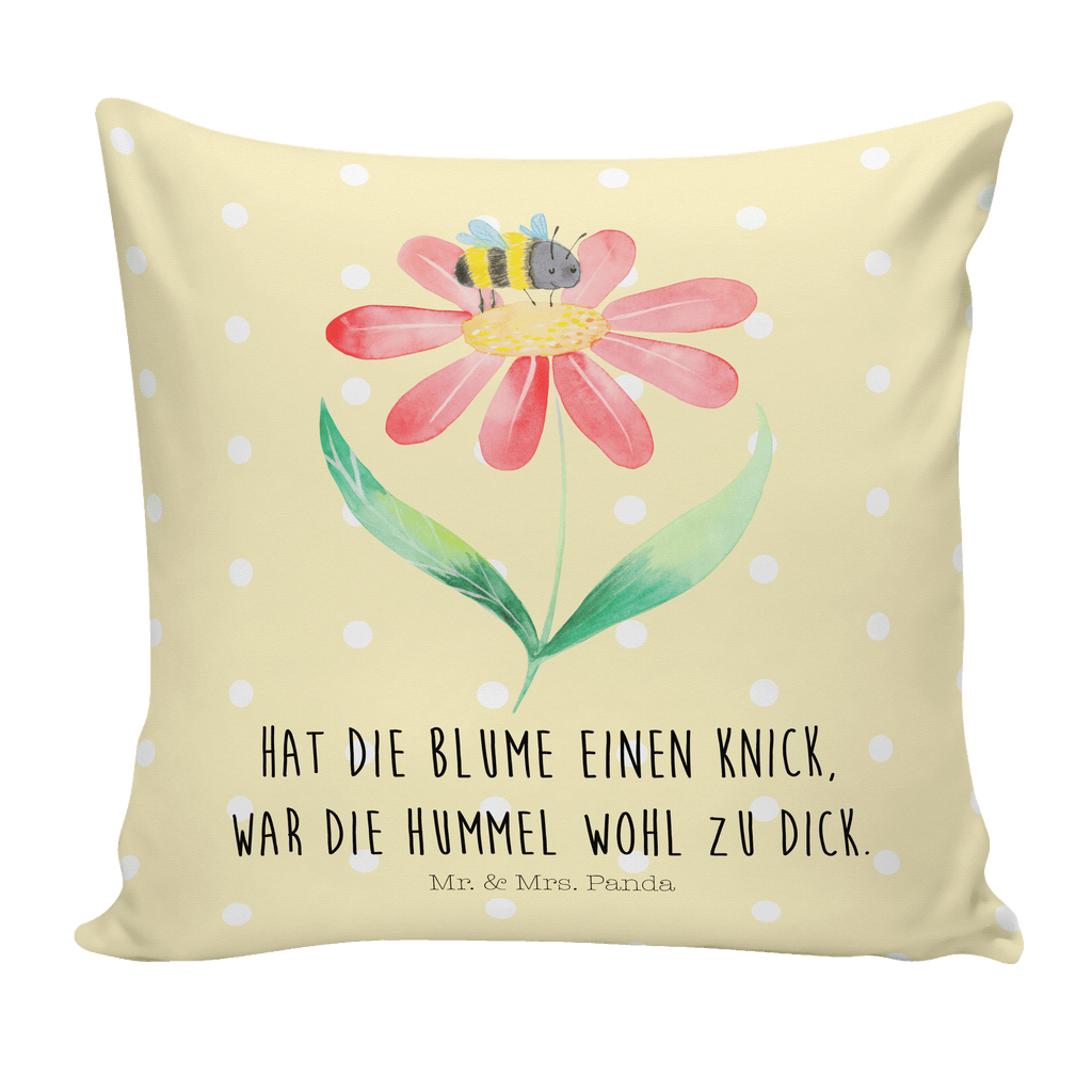 40x40 Kissen Hummel Blume Kissenhülle, Kopfkissen, Sofakissen, Dekokissen, Motivkissen, Tiermotive, Gute Laune, lustige Sprüche, Tiere, Hummel, Blume, Wespe, Flauschig, Natur, Feld, Hummeln, Biene