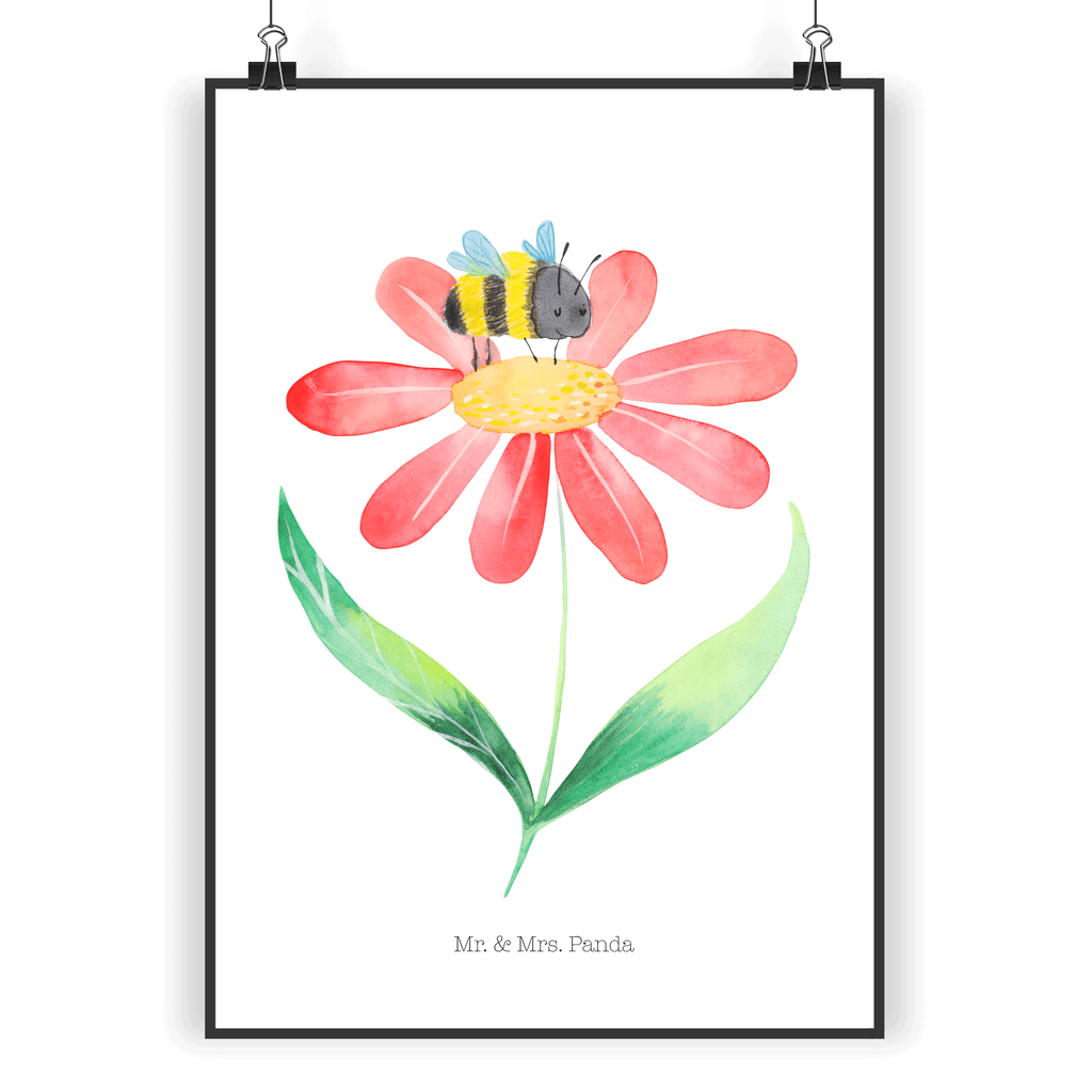 Poster Hummel Blume Poster, Wandposter, Bild, Wanddeko, Küchenposter, Kinderposter, Wanddeko Bild, Raumdekoration, Wanddekoration, Handgemaltes Poster, Mr. & Mrs. Panda Poster, Designposter, Kunstdruck, Posterdruck, Tiermotive, Gute Laune, lustige Sprüche, Tiere, Hummel, Blume, Wespe, Flauschig, Natur, Feld, Hummeln, Biene