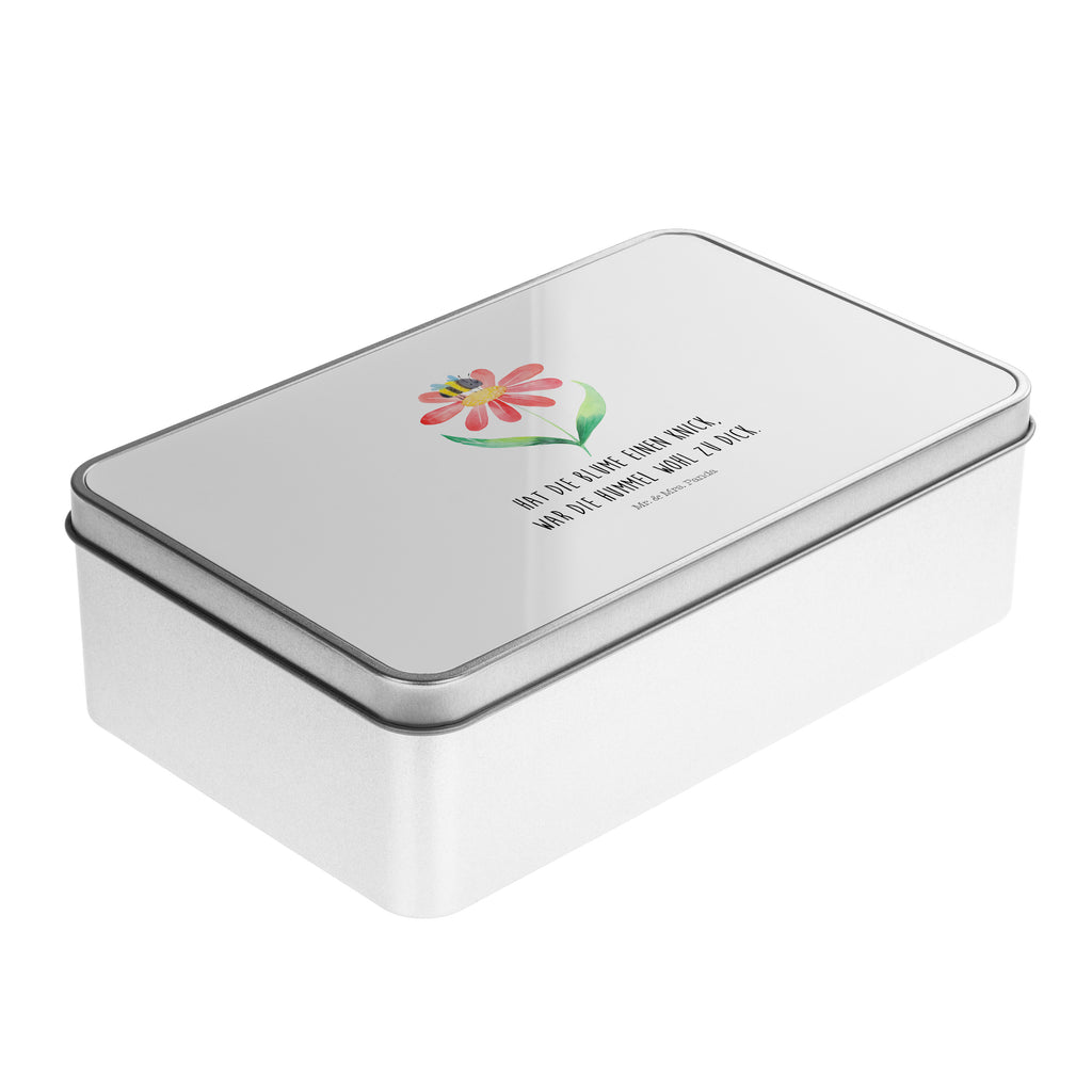 Metalldose rechteckig Hummel Blume Blechdose, Metalldose, Blechbox, Container, Keksdose, Vorratsdose, Vorratsbox, Döschen, Versperbox, Vesperdose, Aufbewahrungsdose, Aufbewahrungsbox, Aluminiumdose, Dose, Tiermotive, Gute Laune, lustige Sprüche, Tiere, Hummel, Blume, Wespe, Flauschig, Natur, Feld, Hummeln, Biene