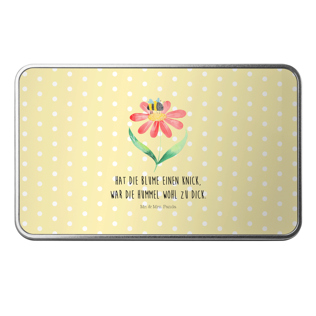 Metalldose rechteckig Hummel Blume Blechdose, Metalldose, Blechbox, Container, Keksdose, Vorratsdose, Vorratsbox, Döschen, Versperbox, Vesperdose, Aufbewahrungsdose, Aufbewahrungsbox, Aluminiumdose, Dose, Tiermotive, Gute Laune, lustige Sprüche, Tiere, Hummel, Blume, Wespe, Flauschig, Natur, Feld, Hummeln, Biene