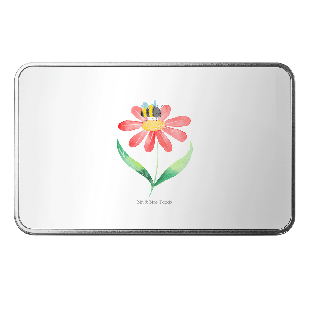 Metalldose rechteckig Hummel Blume Blechdose, Metalldose, Blechbox, Container, Keksdose, Vorratsdose, Vorratsbox, Döschen, Versperbox, Vesperdose, Aufbewahrungsdose, Aufbewahrungsbox, Aluminiumdose, Dose, Tiermotive, Gute Laune, lustige Sprüche, Tiere, Hummel, Blume, Wespe, Flauschig, Natur, Feld, Hummeln, Biene