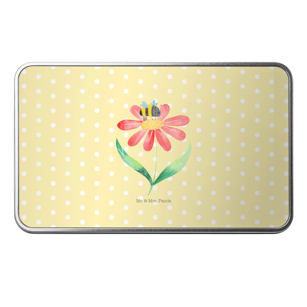 Metalldose rechteckig Hummel Blume Blechdose, Metalldose, Blechbox, Container, Keksdose, Vorratsdose, Vorratsbox, Döschen, Versperbox, Vesperdose, Aufbewahrungsdose, Aufbewahrungsbox, Aluminiumdose, Dose, Tiermotive, Gute Laune, lustige Sprüche, Tiere, Hummel, Blume, Wespe, Flauschig, Natur, Feld, Hummeln, Biene