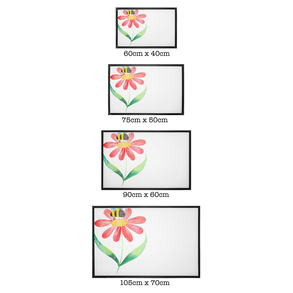 Fußmatte Hummel Blume Türvorleger, Schmutzmatte, Fußabtreter, Matte, Schmutzfänger, Fußabstreifer, Schmutzfangmatte, Türmatte, Motivfußmatte, Haustürmatte, Vorleger, Tiermotive, Gute Laune, lustige Sprüche, Tiere, Hummel, Blume, Wespe, Flauschig, Natur, Feld, Hummeln, Biene