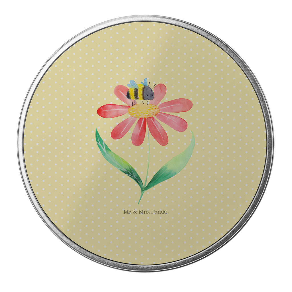 Blechdose rund Hummel Blume Metalldose, Keksdose, Dose, Vorratsdose, Geschenkbox, Tiermotive, Gute Laune, lustige Sprüche, Tiere, Hummel, Blume, Wespe, Flauschig, Natur, Feld, Hummeln, Biene