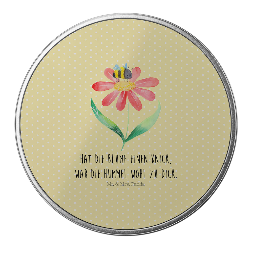 Blechdose rund Hummel Blume Metalldose, Keksdose, Dose, Vorratsdose, Geschenkbox, Tiermotive, Gute Laune, lustige Sprüche, Tiere, Hummel, Blume, Wespe, Flauschig, Natur, Feld, Hummeln, Biene