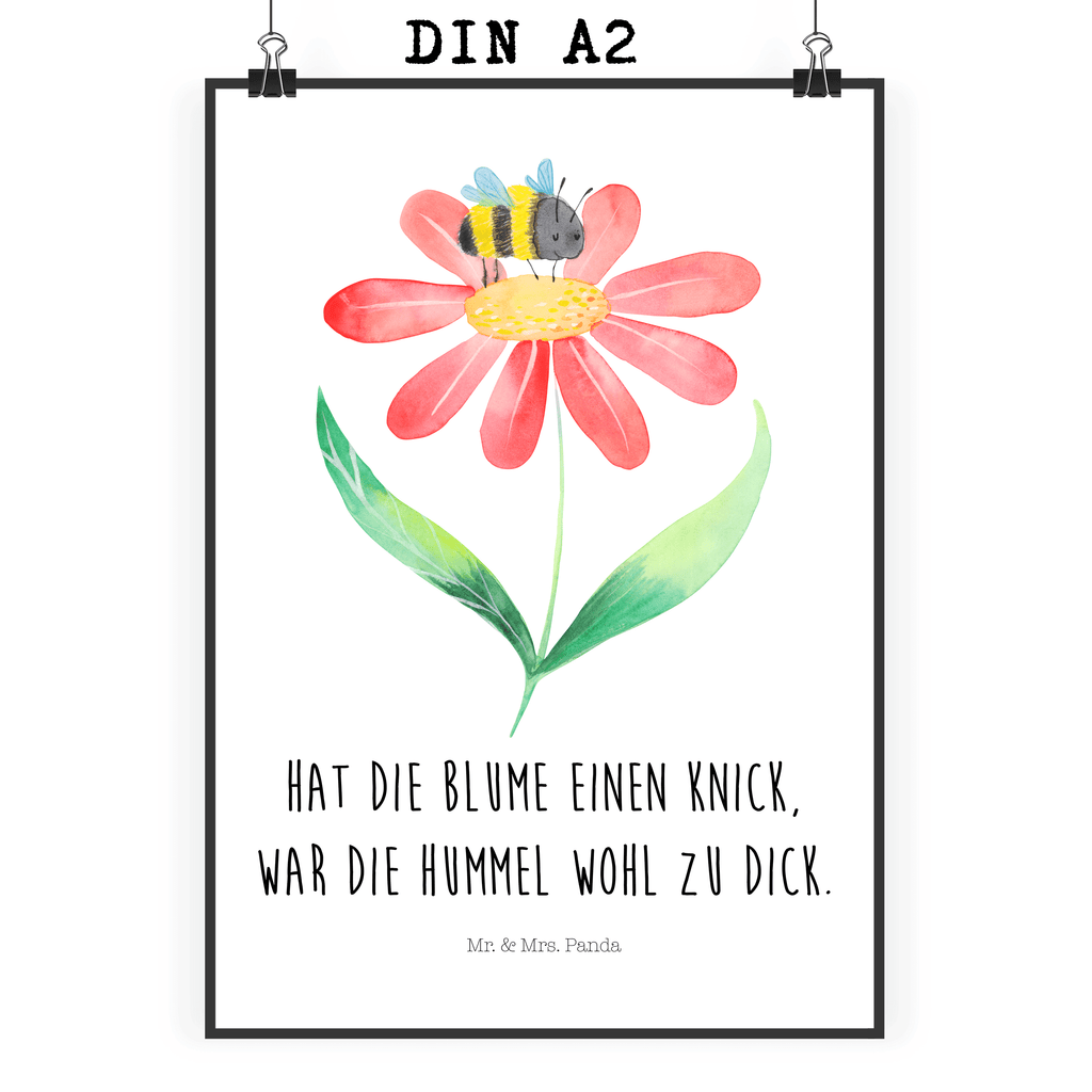 Poster Hummel Blume Poster, Wandposter, Bild, Wanddeko, Küchenposter, Kinderposter, Wanddeko Bild, Raumdekoration, Wanddekoration, Handgemaltes Poster, Mr. & Mrs. Panda Poster, Designposter, Kunstdruck, Posterdruck, Tiermotive, Gute Laune, lustige Sprüche, Tiere, Hummel, Blume, Wespe, Flauschig, Natur, Feld, Hummeln, Biene