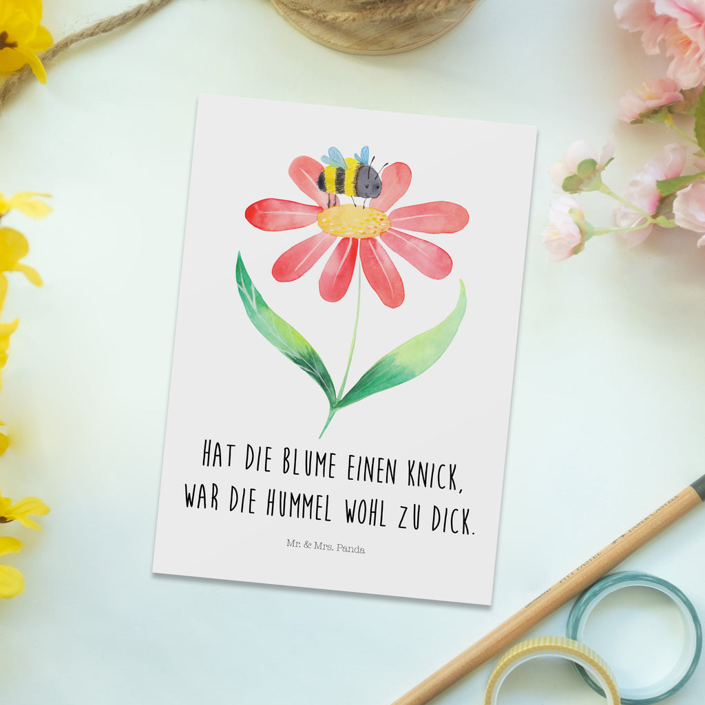 Postkarte Hummel Blume Geschenkkarte, Grußkarte, Karte, Einladung, Ansichtskarte, Geburtstagskarte, Einladungskarte, Tiermotive, Gute Laune, lustige Sprüche, Tiere, Hummel, Blume, Wespe, Flauschig, Natur, Feld, Hummeln, Biene