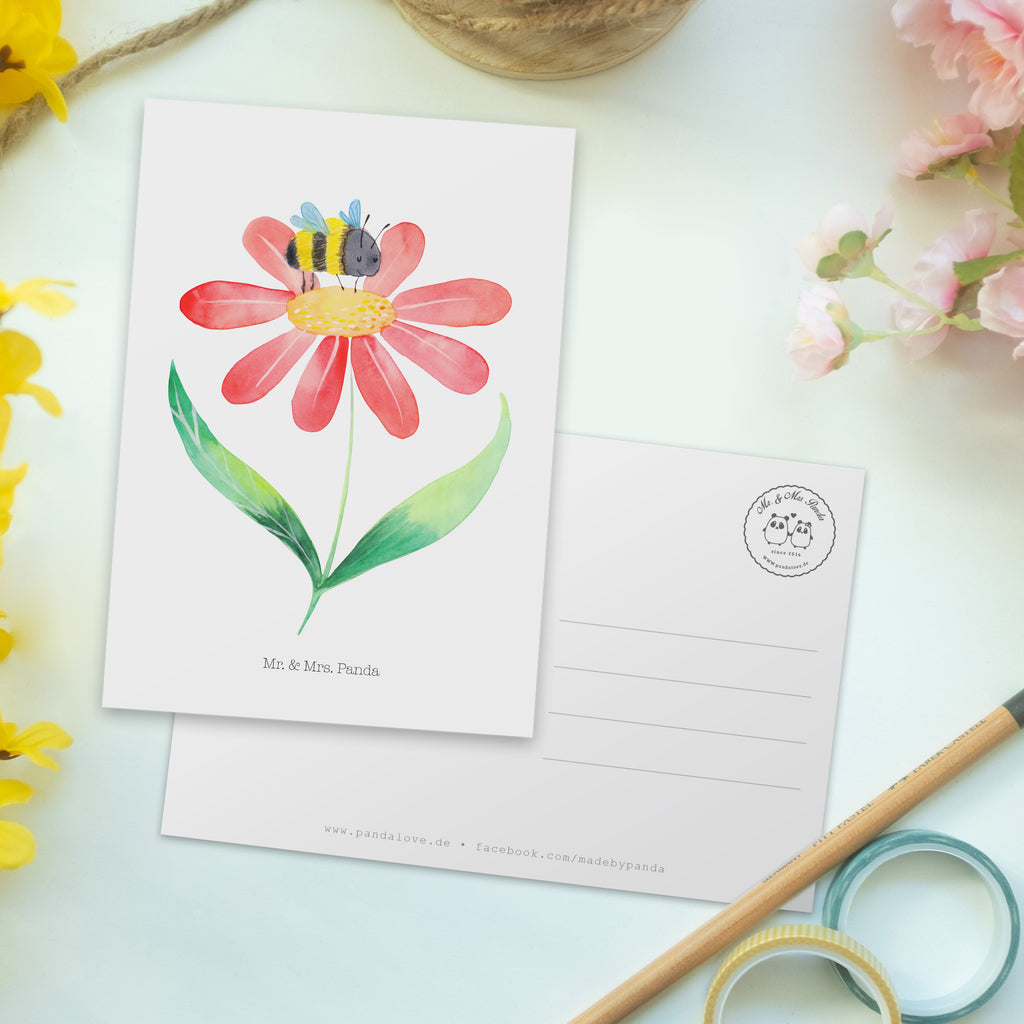 Postkarte Hummel Blume Geschenkkarte, Grußkarte, Karte, Einladung, Ansichtskarte, Geburtstagskarte, Einladungskarte, Tiermotive, Gute Laune, lustige Sprüche, Tiere, Hummel, Blume, Wespe, Flauschig, Natur, Feld, Hummeln, Biene