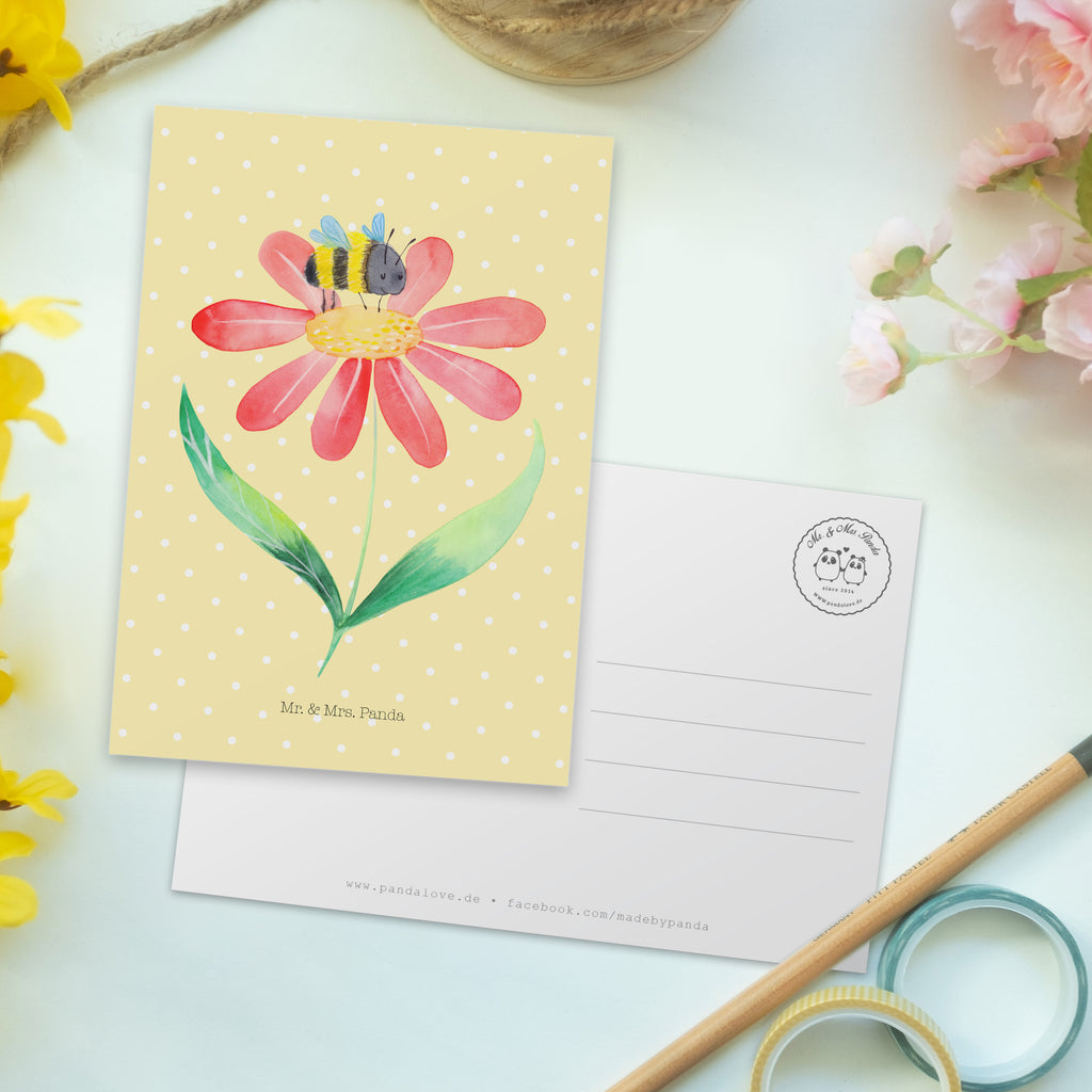 Postkarte Hummel Blume Geschenkkarte, Grußkarte, Karte, Einladung, Ansichtskarte, Geburtstagskarte, Einladungskarte, Tiermotive, Gute Laune, lustige Sprüche, Tiere, Hummel, Blume, Wespe, Flauschig, Natur, Feld, Hummeln, Biene