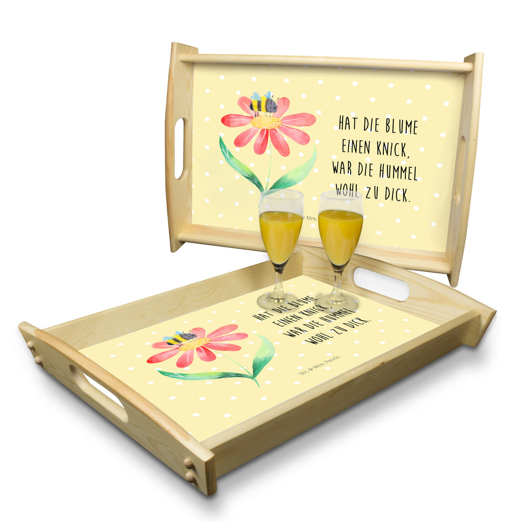 Serviertablett Hummel Blume Tablett, Holztablett, Küchentablett, Dekotablett, Frühstückstablett, Tiermotive, Gute Laune, lustige Sprüche, Tiere, Hummel, Blume, Wespe, Flauschig, Natur, Feld, Hummeln, Biene
