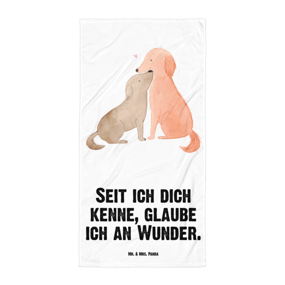 XL Badehandtuch Hunde Liebe Handtuch, Badetuch, Duschtuch, Strandtuch, Saunatuch, Hund, Hundemotiv, Haustier, Hunderasse, Tierliebhaber, Hundebesitzer, Sprüche, Liebe, Hund. Hunde, Kuss, Vertrauen, Kuscheln, Herz