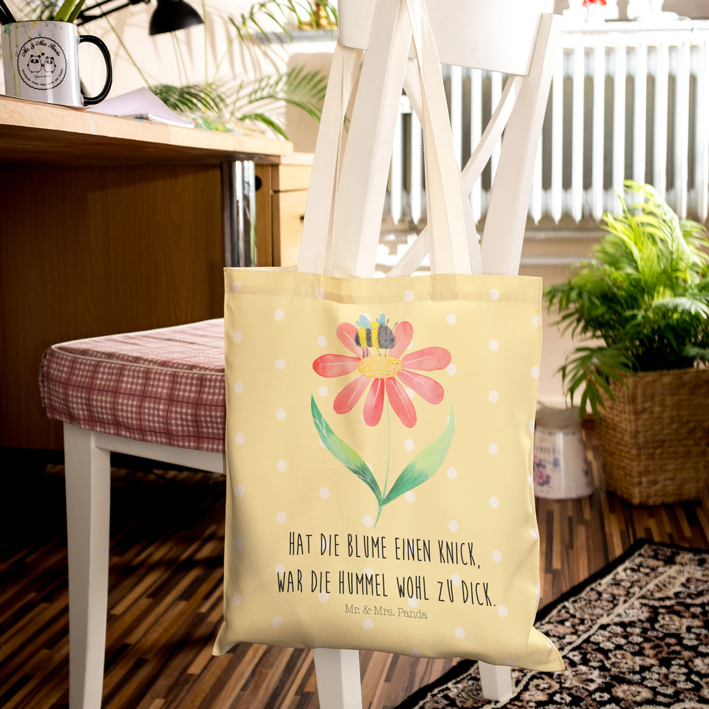 Einkaufstasche Hummel Blume Tragetasche, Tasche, Beutel, Stofftasche, Baumwolltasche, Umhängetasche, Shopper, Tiermotive, Gute Laune, lustige Sprüche, Tiere, Hummel, Blume, Wespe, Flauschig, Natur, Feld, Hummeln, Biene