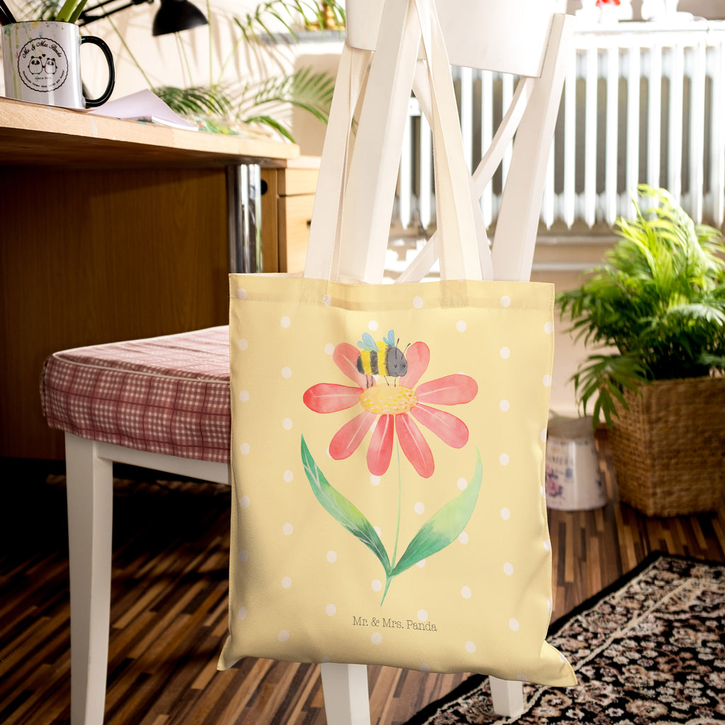 Einkaufstasche Hummel Blume Tragetasche, Tasche, Beutel, Stofftasche, Baumwolltasche, Umhängetasche, Shopper, Tiermotive, Gute Laune, lustige Sprüche, Tiere, Hummel, Blume, Wespe, Flauschig, Natur, Feld, Hummeln, Biene