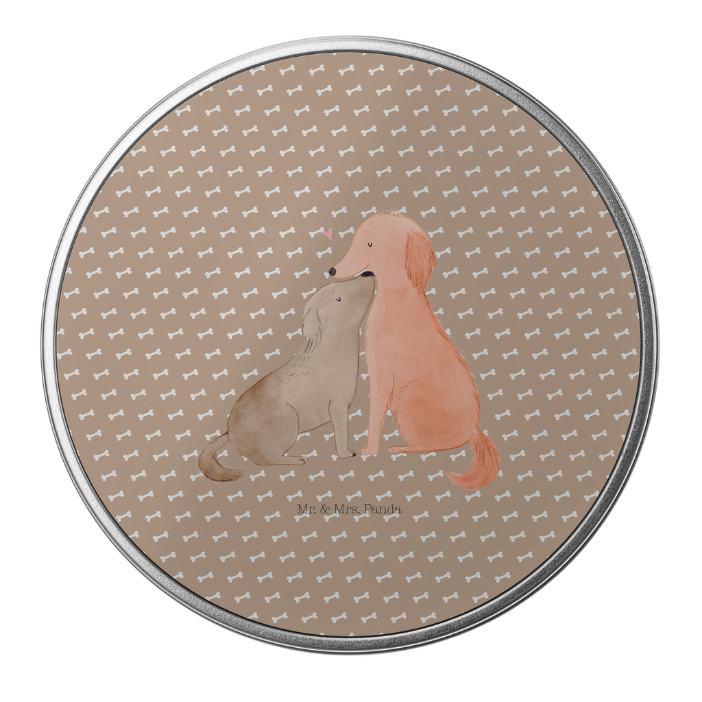 Blechdose rund Hunde Liebe Metalldose, Keksdose, Dose, Vorratsdose, Geschenkbox, Hund, Hundemotiv, Haustier, Hunderasse, Tierliebhaber, Hundebesitzer, Sprüche, Liebe, Hund. Hunde, Kuss, Vertrauen, Kuscheln, Herz