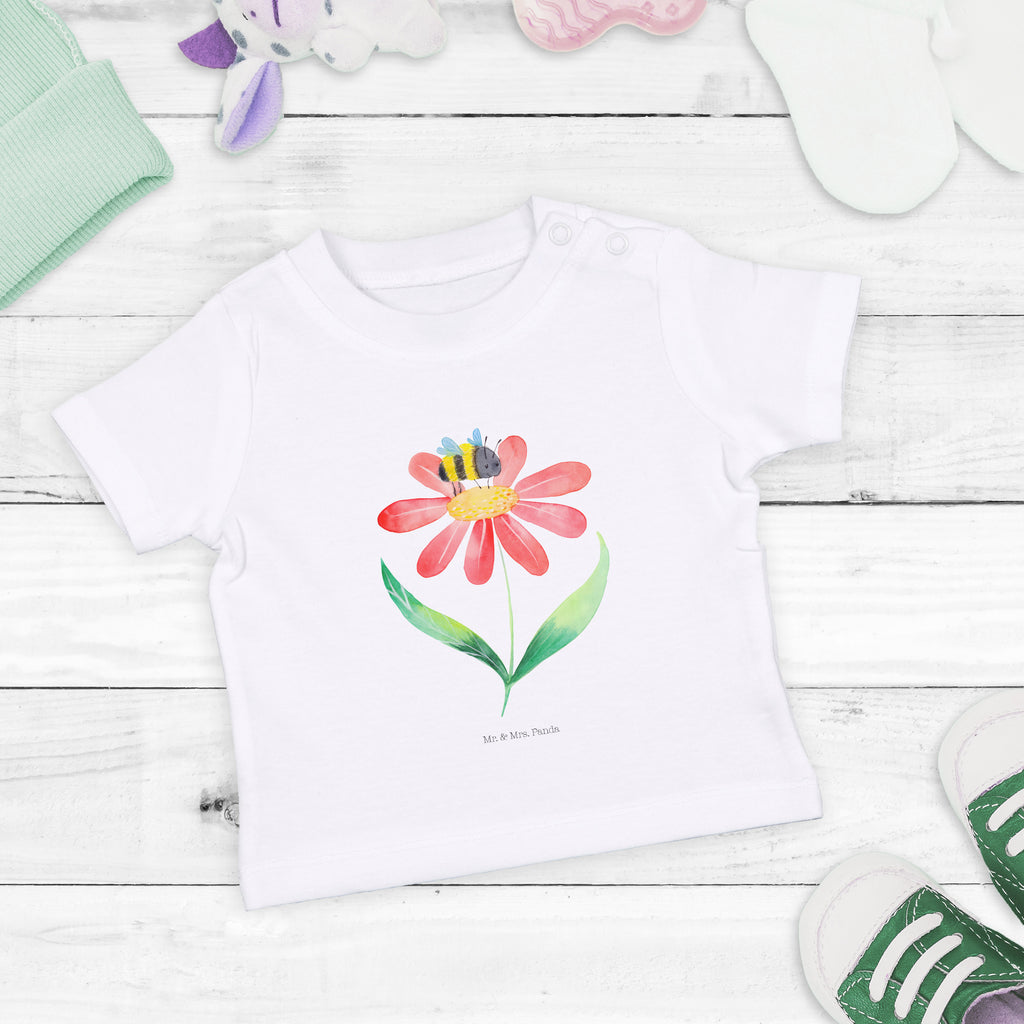 Organic Baby Shirt Hummel Blume Baby T-Shirt, Jungen Baby T-Shirt, Mädchen Baby T-Shirt, Shirt, Tiermotive, Gute Laune, lustige Sprüche, Tiere, Hummel, Blume, Wespe, Flauschig, Natur, Feld, Hummeln, Biene