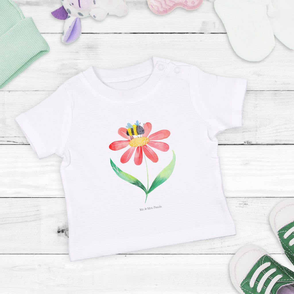 Organic Baby Shirt Hummel Blume Baby T-Shirt, Jungen Baby T-Shirt, Mädchen Baby T-Shirt, Shirt, Tiermotive, Gute Laune, lustige Sprüche, Tiere, Hummel, Blume, Wespe, Flauschig, Natur, Feld, Hummeln, Biene