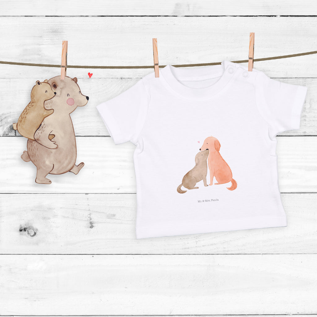 Organic Baby Shirt Hunde Liebe Baby T-Shirt, Jungen Baby T-Shirt, Mädchen Baby T-Shirt, Shirt, Hund, Hundemotiv, Haustier, Hunderasse, Tierliebhaber, Hundebesitzer, Sprüche, Liebe, Hund. Hunde, Kuss, Vertrauen, Kuscheln, Herz