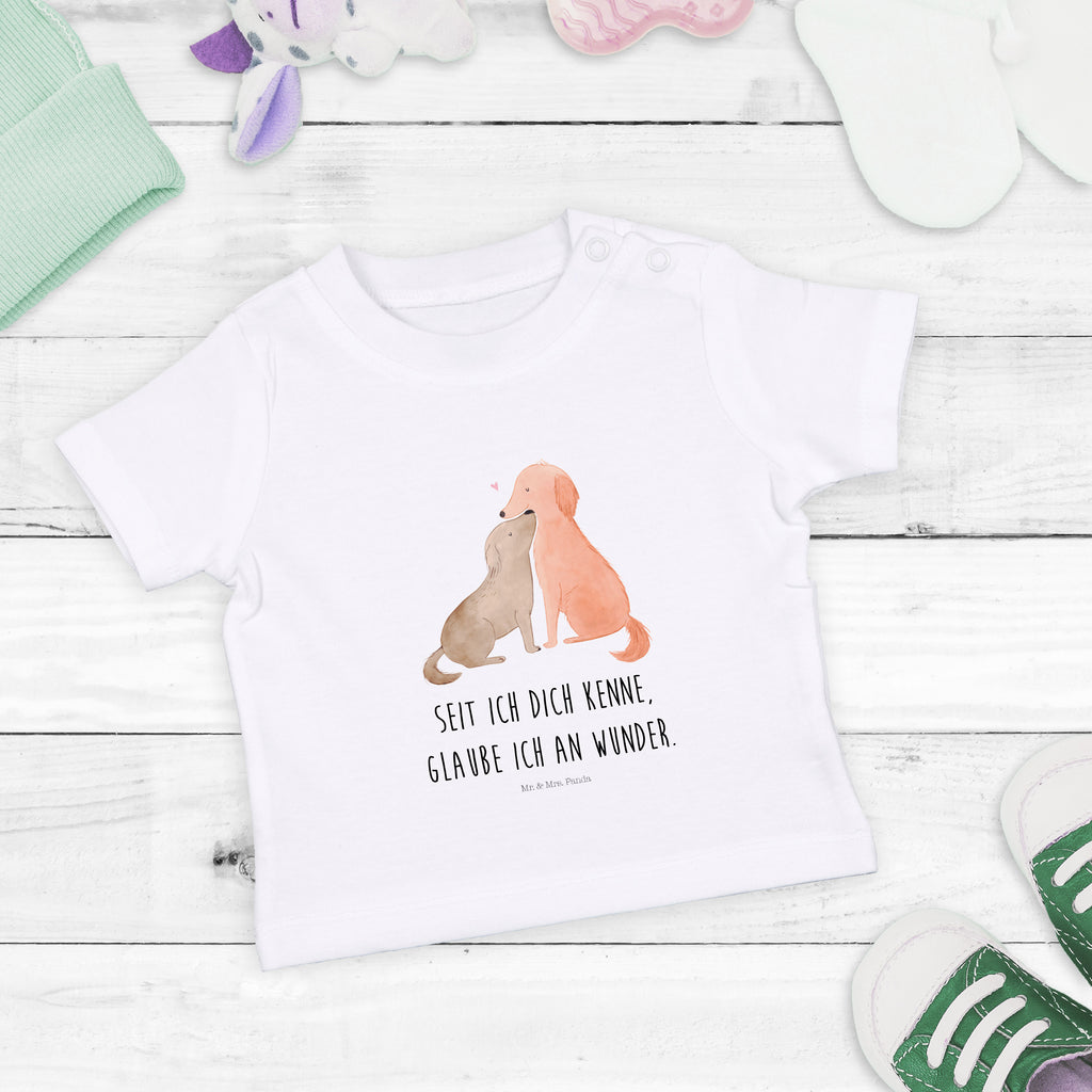 Organic Baby Shirt Hunde Liebe Baby T-Shirt, Jungen Baby T-Shirt, Mädchen Baby T-Shirt, Shirt, Hund, Hundemotiv, Haustier, Hunderasse, Tierliebhaber, Hundebesitzer, Sprüche, Liebe, Hund. Hunde, Kuss, Vertrauen, Kuscheln, Herz