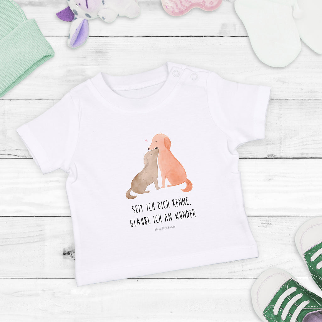 Organic Baby Shirt Hunde Liebe Baby T-Shirt, Jungen Baby T-Shirt, Mädchen Baby T-Shirt, Shirt, Hund, Hundemotiv, Haustier, Hunderasse, Tierliebhaber, Hundebesitzer, Sprüche, Liebe, Hund. Hunde, Kuss, Vertrauen, Kuscheln, Herz