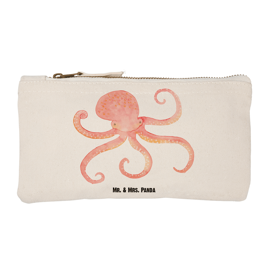 Schminktasche Tintenfisch Schminktasche, Kosmetiktasche, Kosmetikbeutel, Stiftemäppchen, Etui, Federmappe, Makeup, XXL, Schminketui, Kosmetiketui, Schlamperetui, Tiermotive, Gute Laune, lustige Sprüche, Tiere, Meer, Meerestier, Krake, Tintenfisch, Arme, Wasser, Ozean