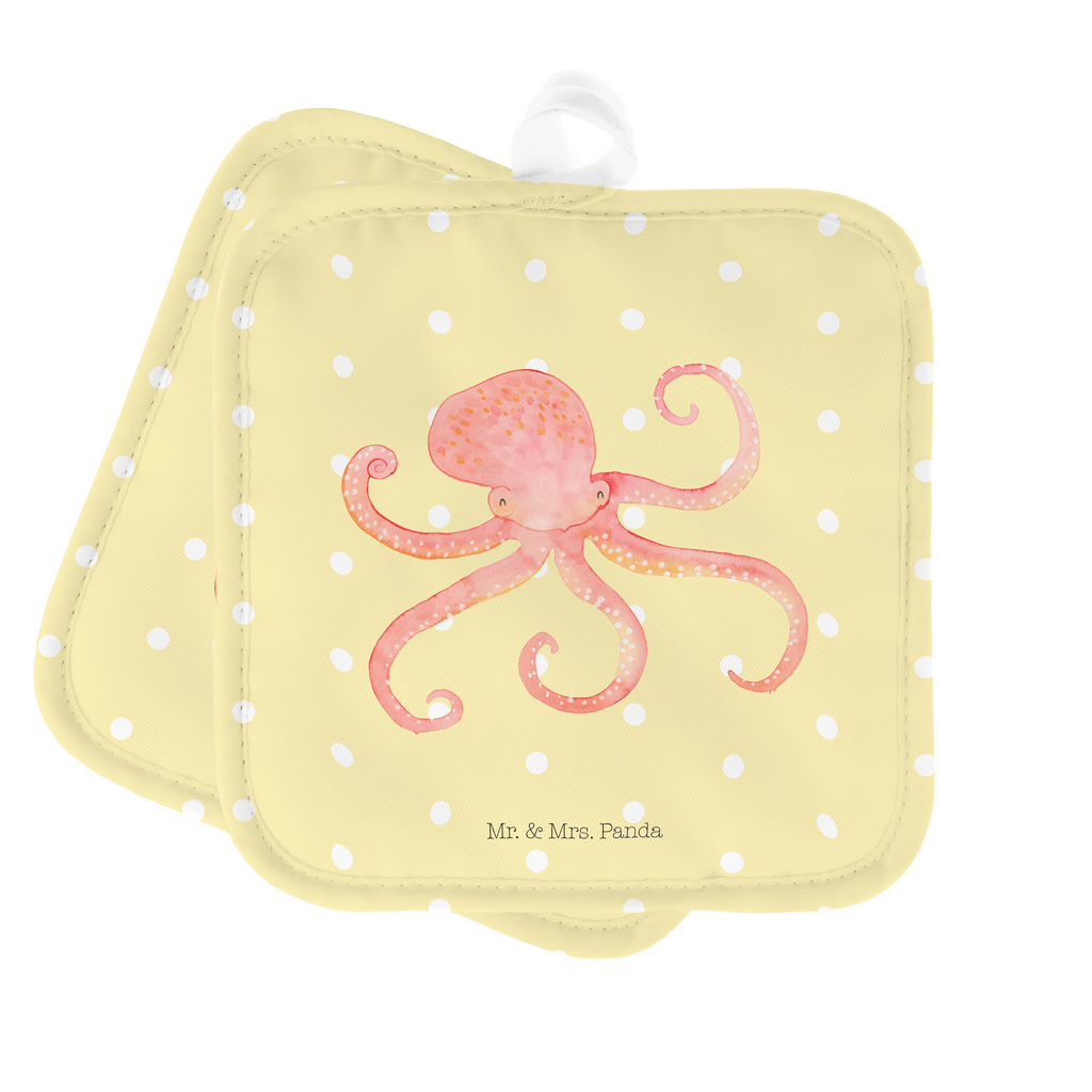 2er Set Topflappen  Tintenfisch Topflappen, Topfuntersetzer, Ofenhandschuh, Topflappen Set, Topflappen lustig, Topflappen mit Spruch, Tiermotive, Gute Laune, lustige Sprüche, Tiere, Meer, Meerestier, Krake, Tintenfisch, Arme, Wasser, Ozean