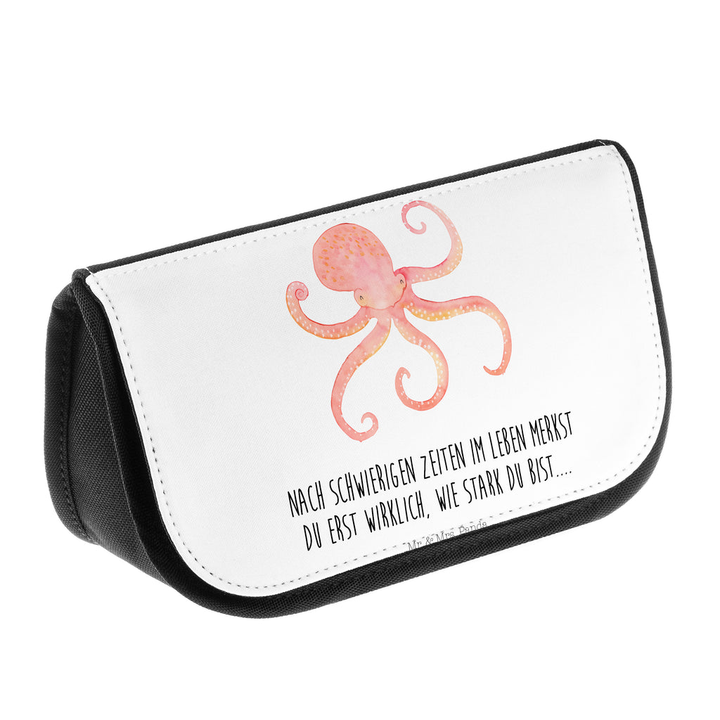 Kosmetiktasche Tintenfisch Kosmetikbeutel, Kulturtasche, Kulturbeutel, Schminktasche, Make-Up Tasche, Tiermotive, Gute Laune, lustige Sprüche, Tiere, Meer, Meerestier, Krake, Tintenfisch, Arme, Wasser, Ozean