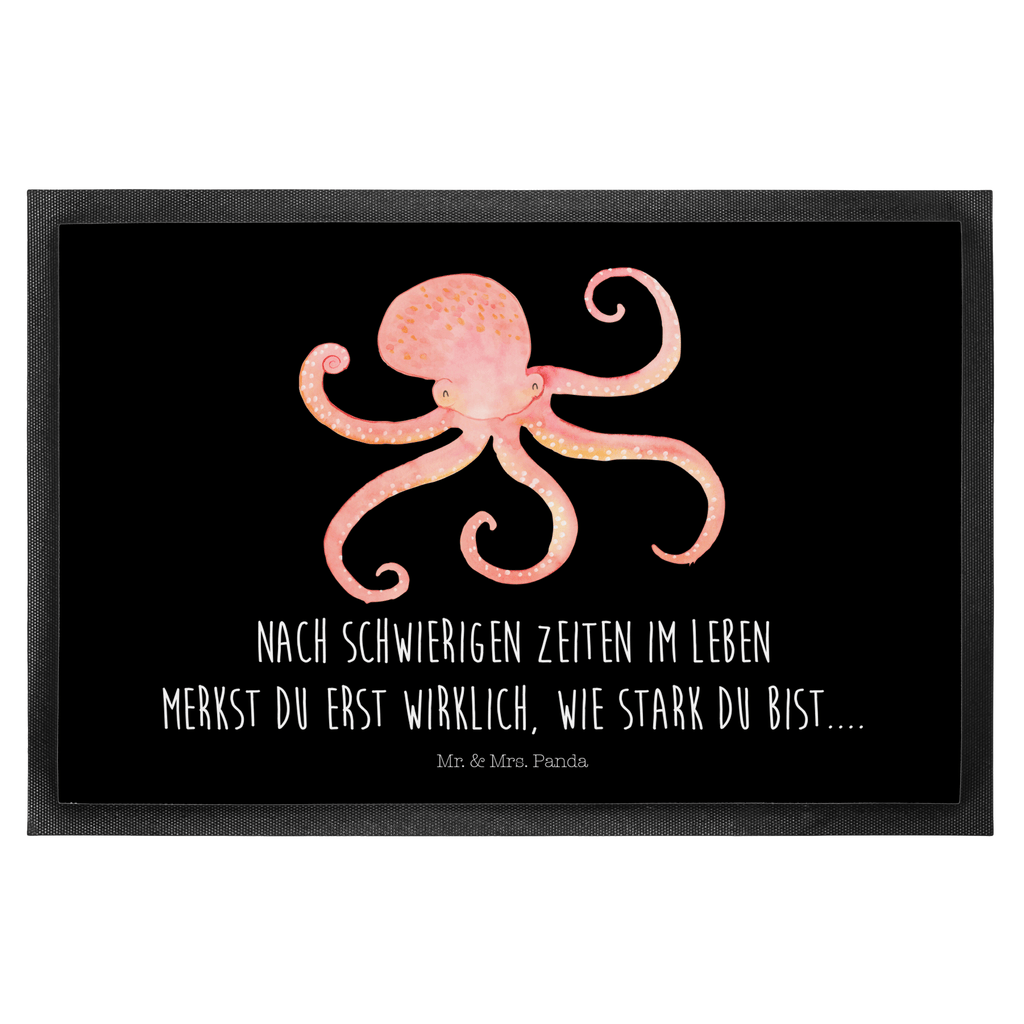 Fußmatte Tintenfisch Meer, Meerestier, Krake, Tintenfisch, Arme, Wasser, Ozean Türvorleger, Schmutzmatte, Fußabtreter, Matte, Schmutzfänger, Fußabstreifer, Schmutzfangmatte, Türmatte, Motivfußmatte,  Haustürmatte, Vorleger  süße Tiermotive, gute Laune, lustige Sprüche, Tiere
