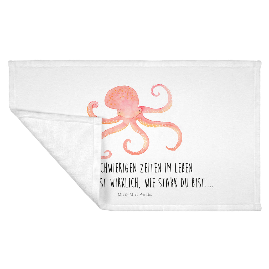 Gäste Handtuch Tintenfisch Gästetuch, Reisehandtuch, Sport Handtuch, Frottier, Kinder Handtuch, Tiermotive, Gute Laune, lustige Sprüche, Tiere, Meer, Meerestier, Krake, Tintenfisch, Arme, Wasser, Ozean