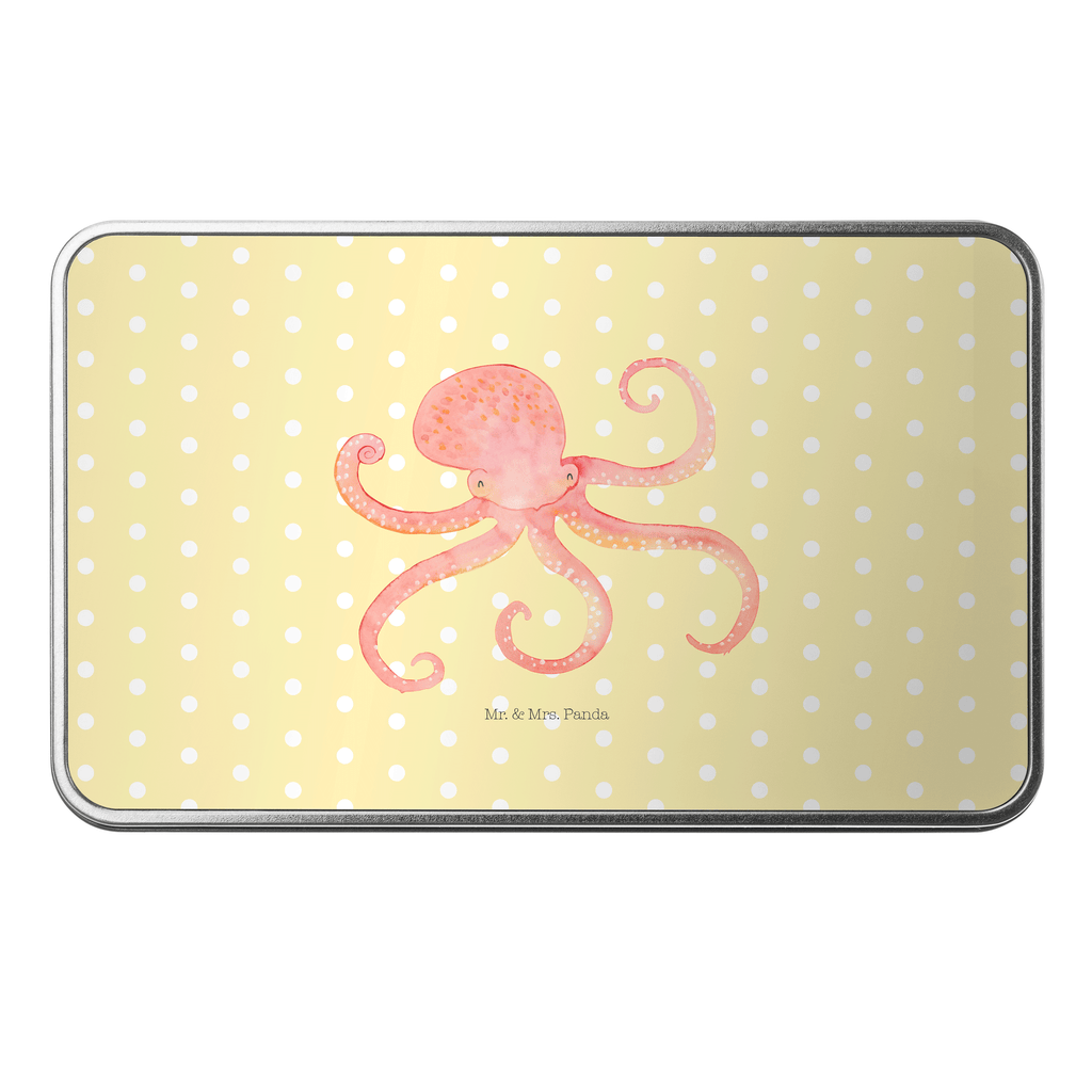 Metalldose rechteckig Tintenfisch Blechdose, Metalldose, Blechbox, Container, Keksdose, Vorratsdose, Vorratsbox, Döschen, Versperbox, Vesperdose, Aufbewahrungsdose, Aufbewahrungsbox, Aluminiumdose, Dose, Tiermotive, Gute Laune, lustige Sprüche, Tiere, Meer, Meerestier, Krake, Tintenfisch, Arme, Wasser, Ozean