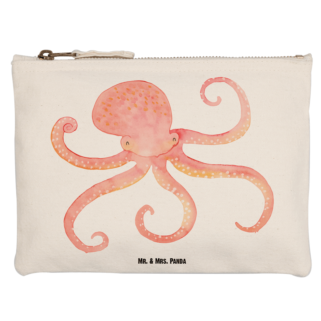 Schminktasche Tintenfisch Schminktasche, Kosmetiktasche, Kosmetikbeutel, Stiftemäppchen, Etui, Federmappe, Makeup, XXL, Schminketui, Kosmetiketui, Schlamperetui, Tiermotive, Gute Laune, lustige Sprüche, Tiere, Meer, Meerestier, Krake, Tintenfisch, Arme, Wasser, Ozean