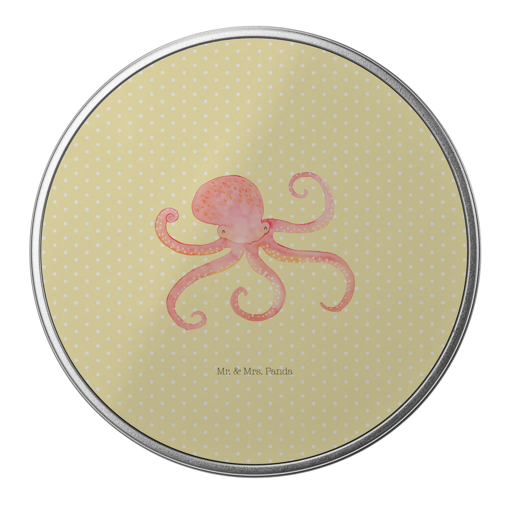 Blechdose rund Tintenfisch Metalldose, Keksdose, Dose, Vorratsdose, Geschenkbox, Tiermotive, Gute Laune, lustige Sprüche, Tiere, Meer, Meerestier, Krake, Tintenfisch, Arme, Wasser, Ozean