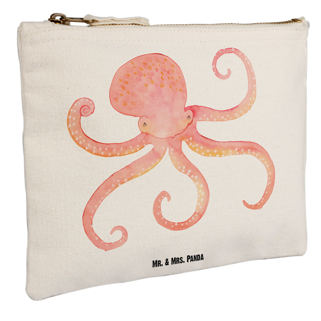 Schminktasche Tintenfisch Schminktasche, Kosmetiktasche, Kosmetikbeutel, Stiftemäppchen, Etui, Federmappe, Makeup, XXL, Schminketui, Kosmetiketui, Schlamperetui, Tiermotive, Gute Laune, lustige Sprüche, Tiere, Meer, Meerestier, Krake, Tintenfisch, Arme, Wasser, Ozean