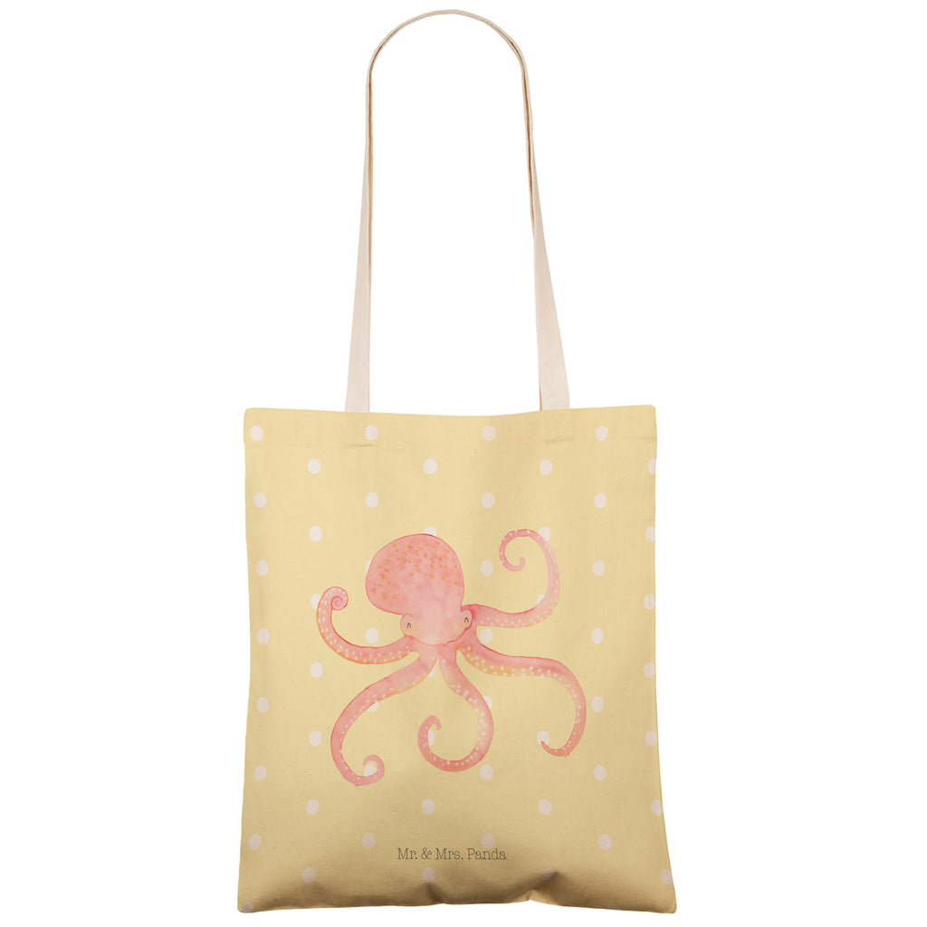 Einkaufstasche Tintenfisch Tragetasche, Tasche, Beutel, Stofftasche, Baumwolltasche, Umhängetasche, Shopper, Tiermotive, Gute Laune, lustige Sprüche, Tiere, Meer, Meerestier, Krake, Tintenfisch, Arme, Wasser, Ozean