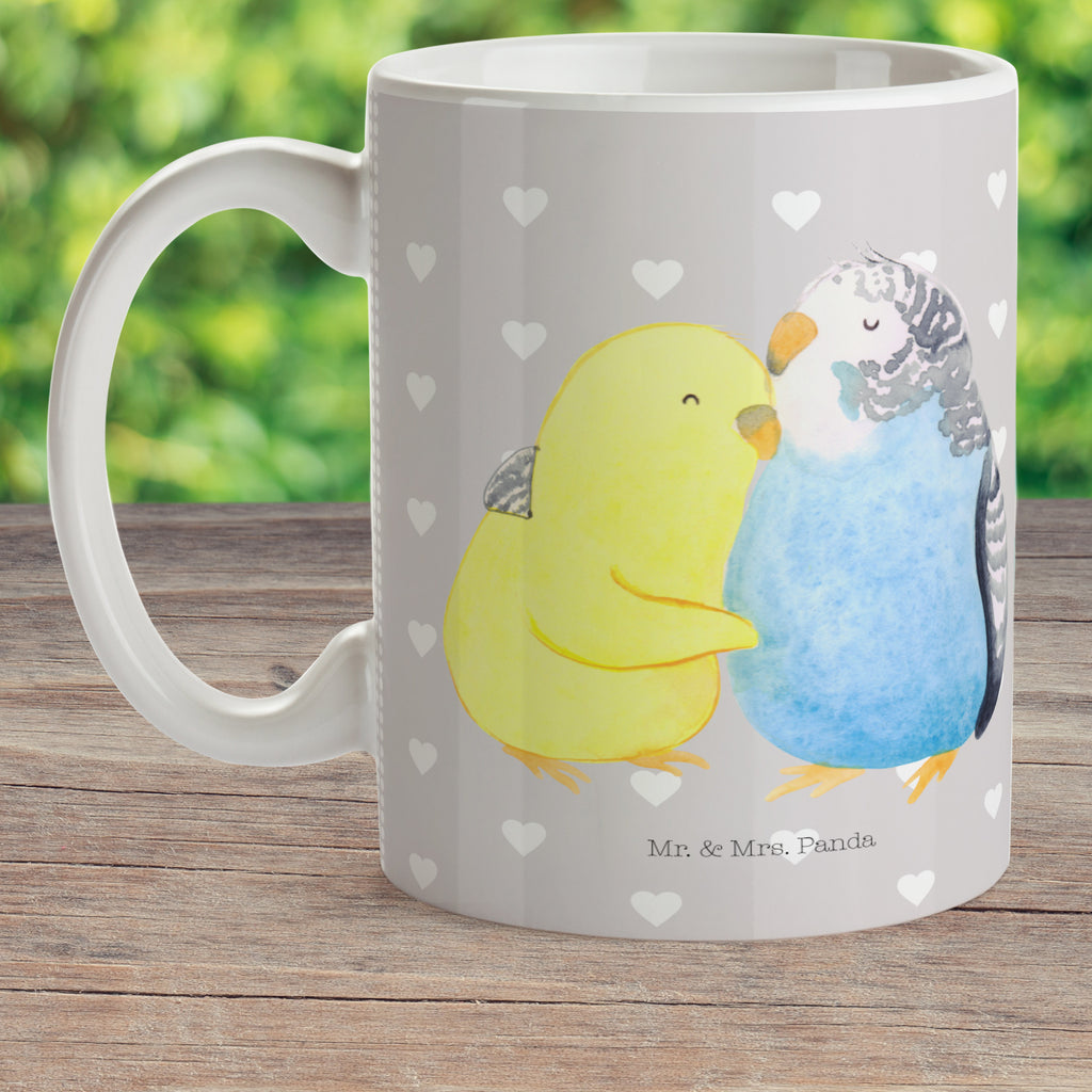 Kindertasse Wellensittich Liebe Kunststoff Tasse, Kindergarten, Tasse, Trinkbecher, Camping Becher, Kaffeetasse, Kunststoffbecher, Kindergartenbecher, Outdoorgeschirr, Kunststoffgeschirr, Reisebecher, Reisetasse, Kinderbecher, Liebe, Partner, Freund, Freundin, Ehemann, Ehefrau, Heiraten, Verlobung, Heiratsantrag, Liebesgeschenk, Jahrestag, Hocheitstag, Vögel, Wellensittich, Nähe, Kuscheln, Vertrauen