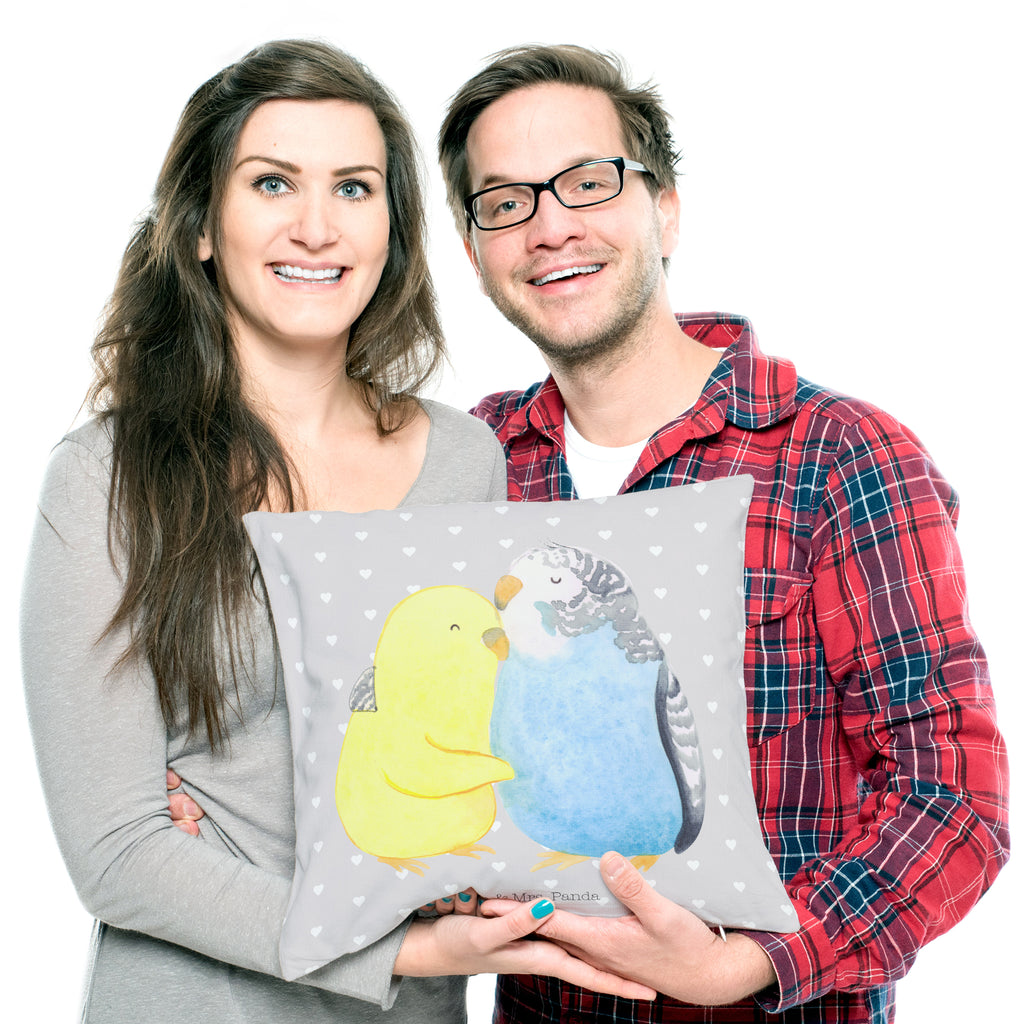 40x40 Kissen Wellensittich Liebe Kissenhülle, Kopfkissen, Sofakissen, Dekokissen, Motivkissen, Liebe, Partner, Freund, Freundin, Ehemann, Ehefrau, Heiraten, Verlobung, Heiratsantrag, Liebesgeschenk, Jahrestag, Hocheitstag, Vögel, Wellensittich, Nähe, Kuscheln, Vertrauen