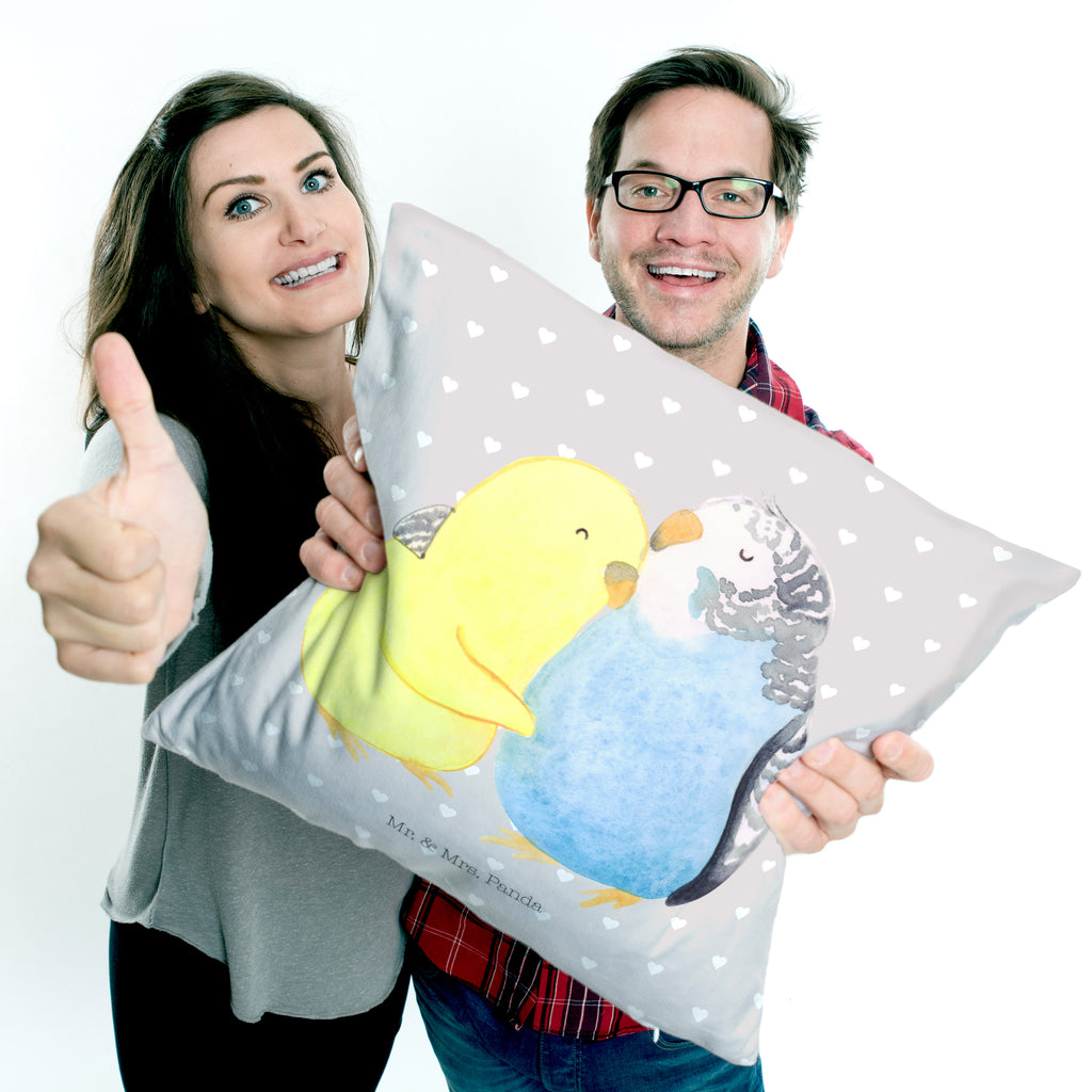 40x40 Kissen Wellensittich Liebe Kissenhülle, Kopfkissen, Sofakissen, Dekokissen, Motivkissen, Liebe, Partner, Freund, Freundin, Ehemann, Ehefrau, Heiraten, Verlobung, Heiratsantrag, Liebesgeschenk, Jahrestag, Hocheitstag, Vögel, Wellensittich, Nähe, Kuscheln, Vertrauen