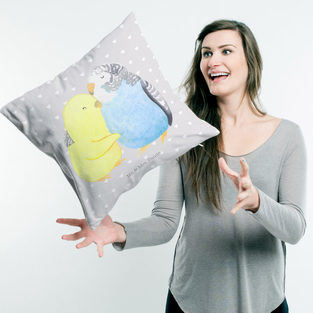 40x40 Kissen Wellensittich Liebe Kissenhülle, Kopfkissen, Sofakissen, Dekokissen, Motivkissen, Liebe, Partner, Freund, Freundin, Ehemann, Ehefrau, Heiraten, Verlobung, Heiratsantrag, Liebesgeschenk, Jahrestag, Hocheitstag, Vögel, Wellensittich, Nähe, Kuscheln, Vertrauen