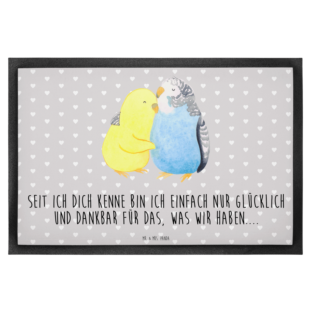 Fußmatte Wellensittich Liebe Liebe, Vögel, Wellensittich, Nähe, Kuscheln, Vertrauen Türvorleger, Schmutzmatte, Fußabtreter, Matte, Schmutzfänger, Fußabstreifer, Schmutzfangmatte, Türmatte, Motivfußmatte,  Haustürmatte, Vorleger  Liebe,  Partner, Freund, Freundin, Ehemann, Ehefrau, Heiraten, Verlobung, Heiratsantrag, Liebesgeschenk, Jahrestag, Hocheitstag