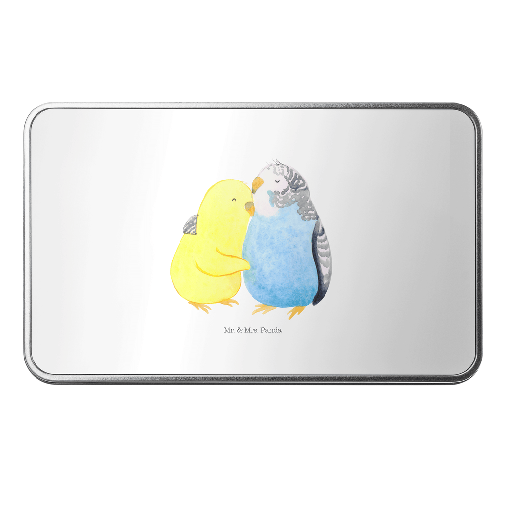 Metalldose rechteckig Wellensittich Liebe Blechdose, Metalldose, Blechbox, Container, Keksdose, Vorratsdose, Vorratsbox, Döschen, Versperbox, Vesperdose, Aufbewahrungsdose, Aufbewahrungsbox, Aluminiumdose, Dose, Liebe, Partner, Freund, Freundin, Ehemann, Ehefrau, Heiraten, Verlobung, Heiratsantrag, Liebesgeschenk, Jahrestag, Hocheitstag, Vögel, Wellensittich, Nähe, Kuscheln, Vertrauen