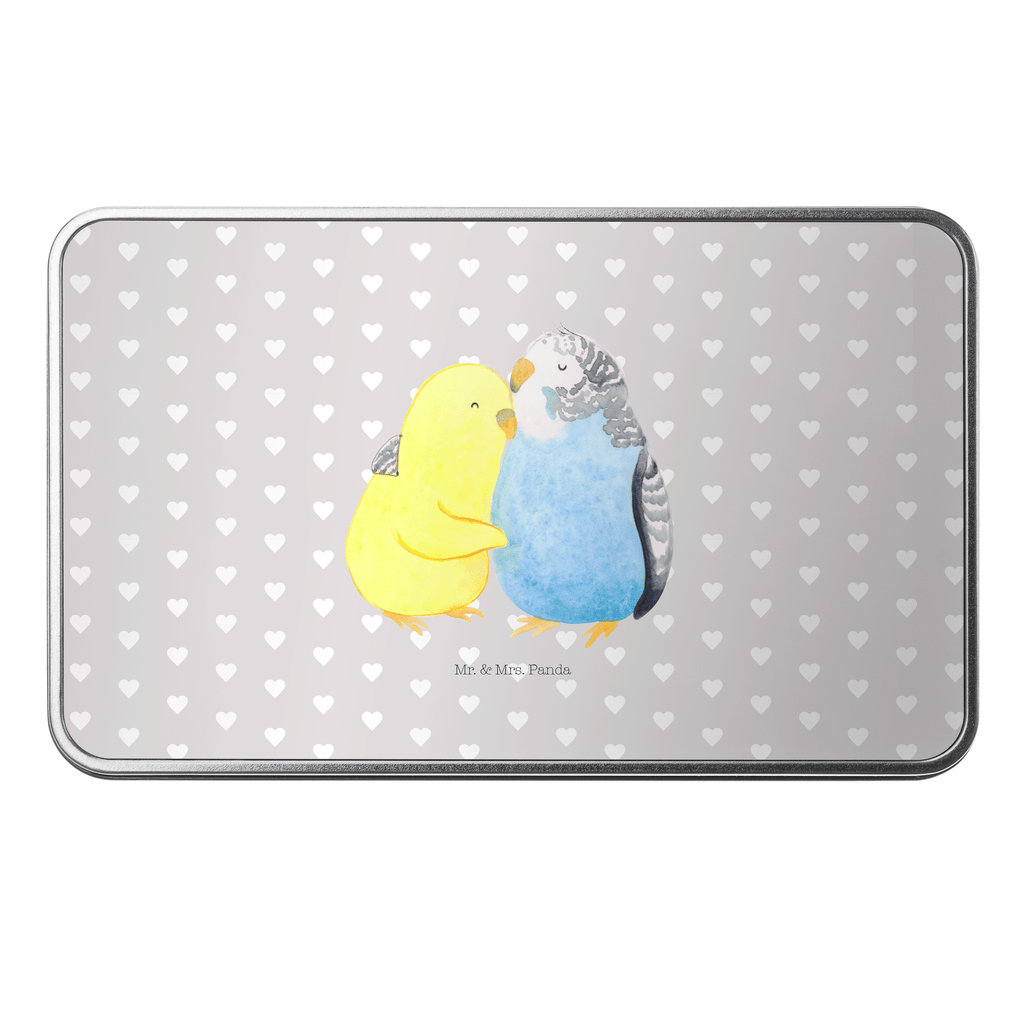 Metalldose rechteckig Wellensittich Liebe Blechdose, Metalldose, Blechbox, Container, Keksdose, Vorratsdose, Vorratsbox, Döschen, Versperbox, Vesperdose, Aufbewahrungsdose, Aufbewahrungsbox, Aluminiumdose, Dose, Liebe, Partner, Freund, Freundin, Ehemann, Ehefrau, Heiraten, Verlobung, Heiratsantrag, Liebesgeschenk, Jahrestag, Hocheitstag, Vögel, Wellensittich, Nähe, Kuscheln, Vertrauen