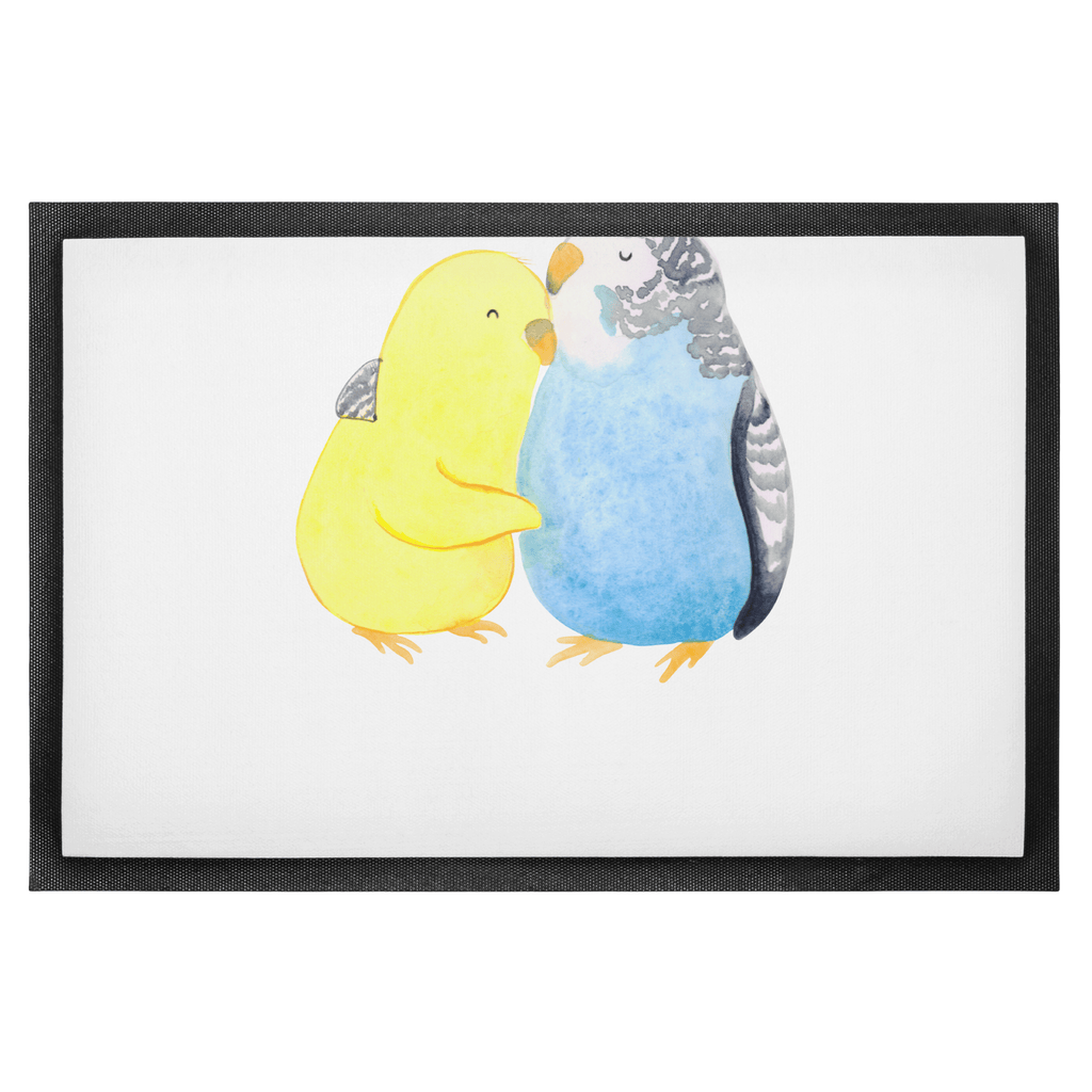 Fußmatte Wellensittich Liebe Liebe, Vögel, Wellensittich, Nähe, Kuscheln, Vertrauen Türvorleger, Schmutzmatte, Fußabtreter, Matte, Schmutzfänger, Fußabstreifer, Schmutzfangmatte, Türmatte, Motivfußmatte,  Haustürmatte, Vorleger  Liebe,  Partner, Freund, Freundin, Ehemann, Ehefrau, Heiraten, Verlobung, Heiratsantrag, Liebesgeschenk, Jahrestag, Hocheitstag